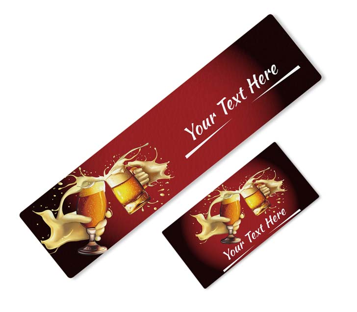 Personalised Beer Mat Any Text Bar Runner Ideal Home Pub Cafe Occasion 110