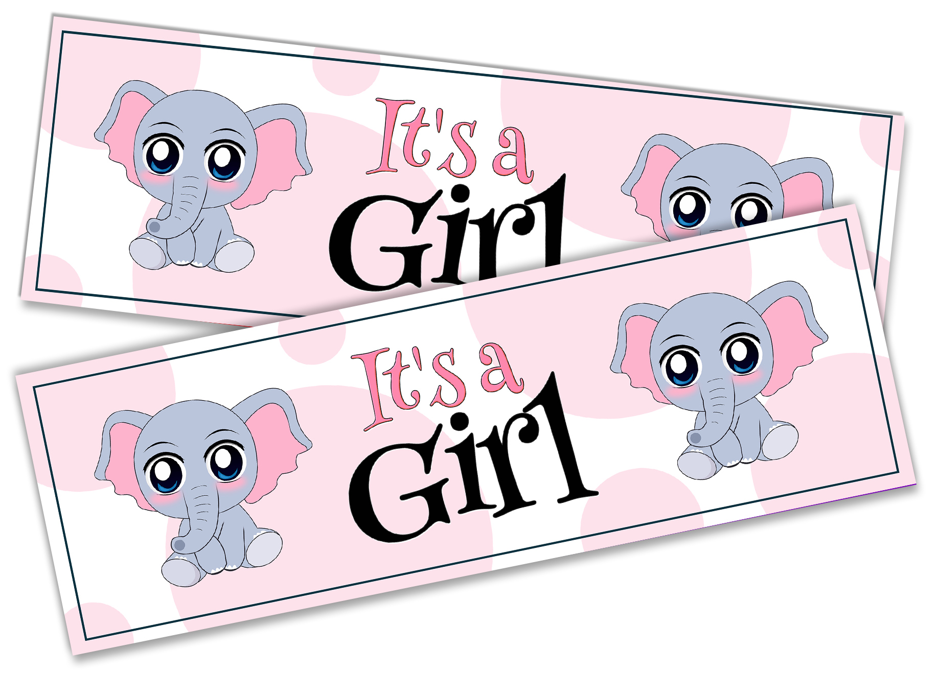Details about   x2 It's A Girl Banner Celebration Homecoming Boy Girl Baby Welcome Newborn 49
